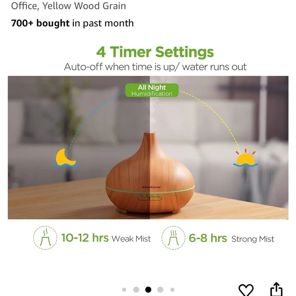 InnoGear Wood Grain Essential Oil Diffuser